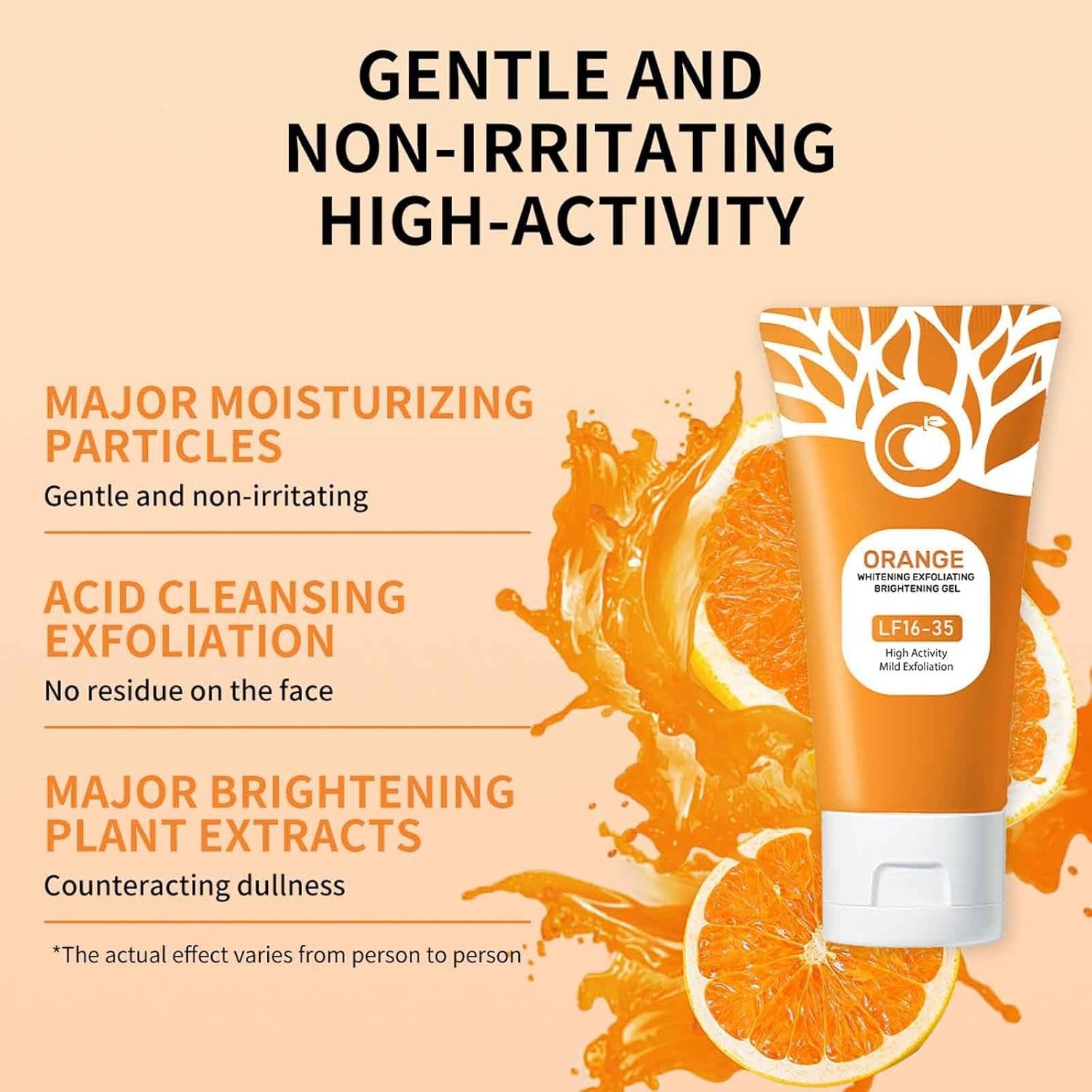 Pack of 2 Orange Exfoliating Gel for Face & Body