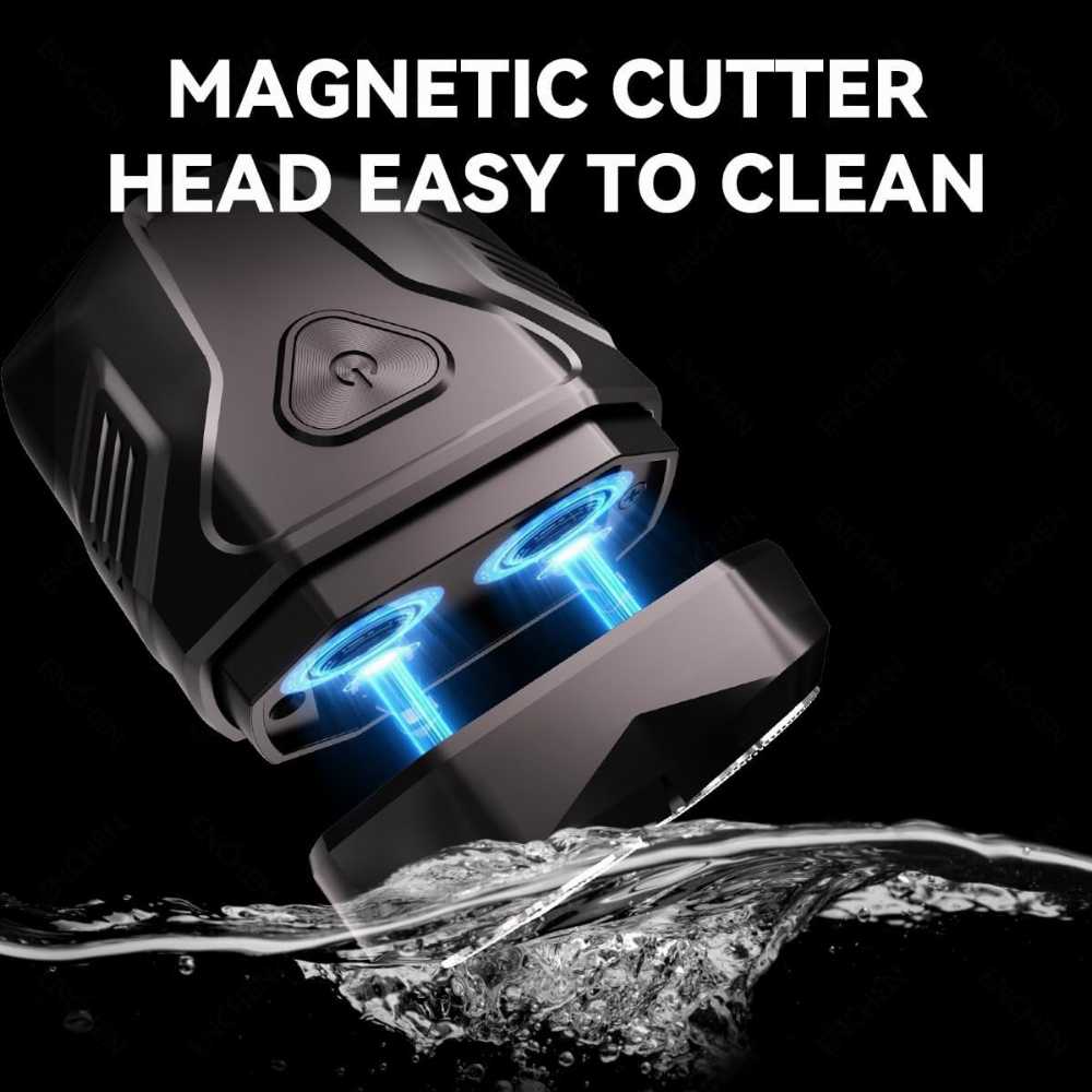 Waterproof Rechargeable Portable Shaver with Multi-Functional Display